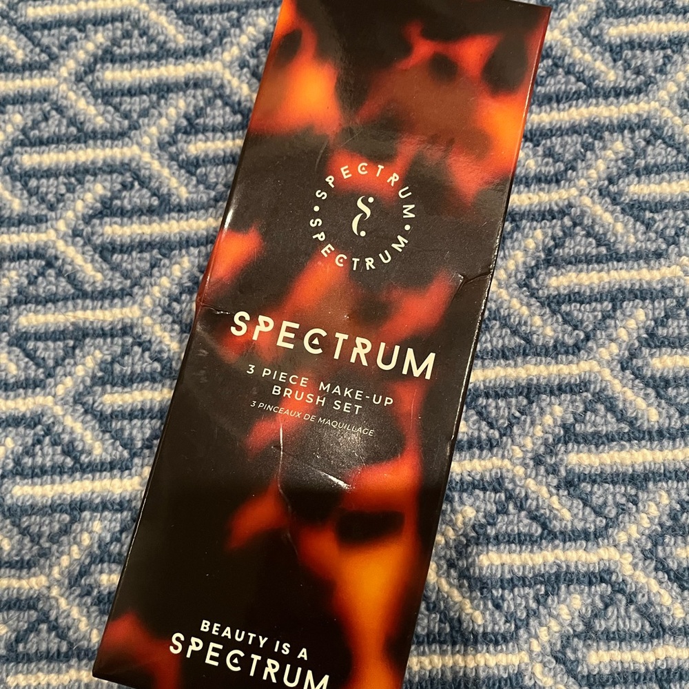 Spectrum 3 Piece Makeup Brush Set - Black and Orange